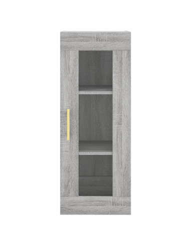 Credenza Grigio Sonoma 34,5x34x180 cm in Legno Multistrato