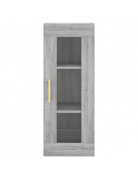 Credenza Grigio Sonoma 34,5x34x180 cm in Legno Multistrato