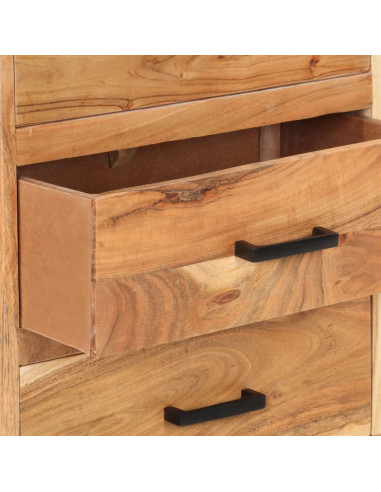 Credenza 88x30x73 cm in Legno Massello di Acacia