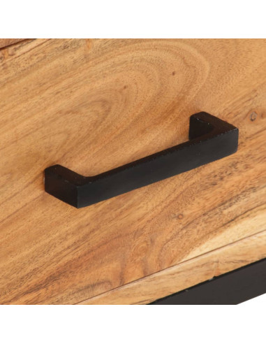 Credenza 88x30x73 cm in Legno Massello di Acacia