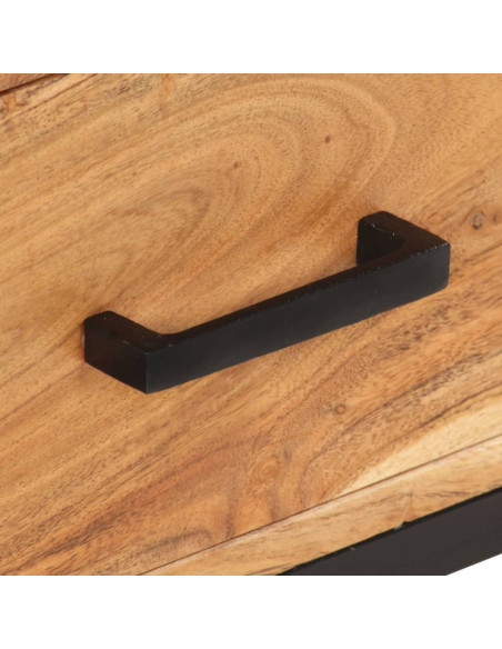 Credenza 88x30x73 cm in Legno Massello di Acacia