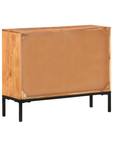 Credenza 88x30x73 cm in Legno Massello di Acacia