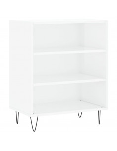 Credenza Bianco Lucido 57x35x70 cm in Legno Multistrato 2