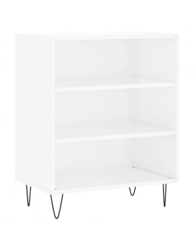 Credenza Bianco Lucido 57x35x70 cm in Legno Multistrato