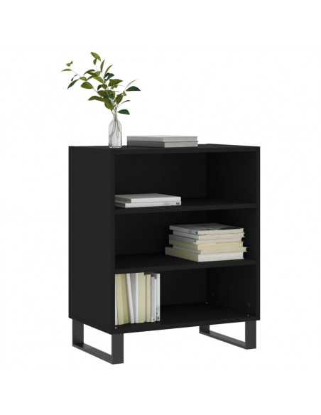 Credenza Nera 57x35x70 cm in Legno Multistrato
