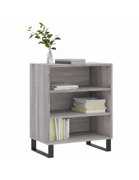 Credenza Grigio Sonoma 57x35x70 cm in Legno Multistrato