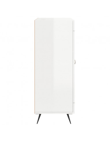 Credenza 69,5x34x90 cm in Legno Multistrato Bianco Lucido