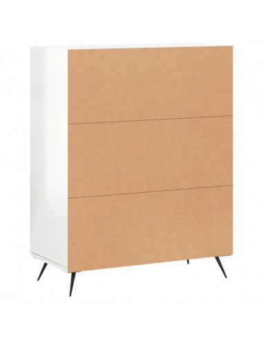 Credenza 69,5x34x90 cm in Legno Multistrato Bianco Lucido