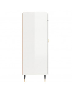 Credenza 69,5x34x90 cm in Legno Multistrato Bianco Lucido 2