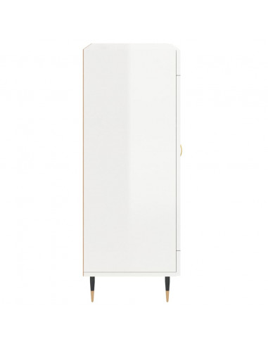Credenza 69,5x34x90 cm in Legno Multistrato Bianco Lucido