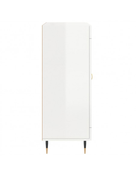 Credenza 69,5x34x90 cm in Legno Multistrato Bianco Lucido