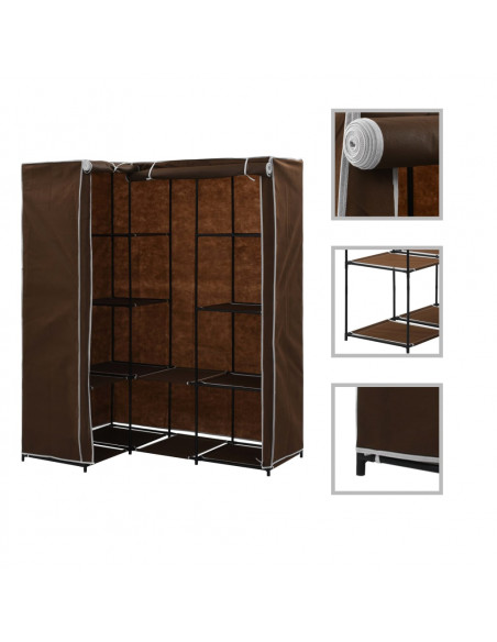 Armadio Angolare Marrone 130x87x169 cm