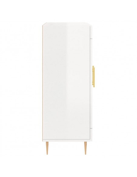 Credenza 69,5x34x90 cm in Legno Multistrato Bianco Lucido