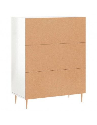Credenza 69,5x34x90 cm in Legno Multistrato Bianco Lucido
