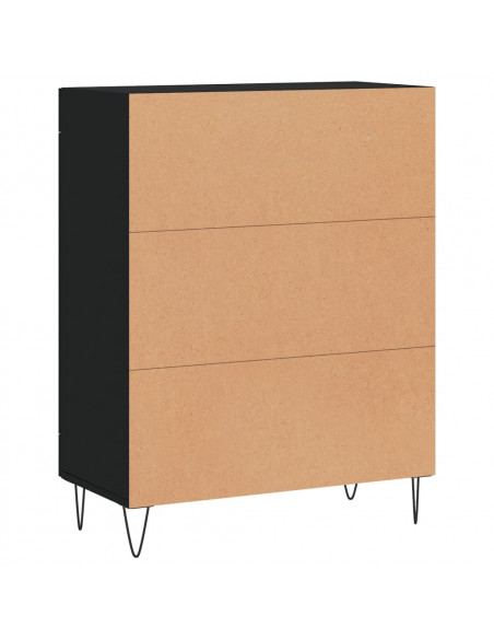 Credenza Nera 69,5x34x90 cm in Legno Multistrato