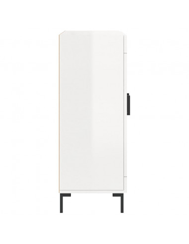 Credenza 69,5x34x90 cm in Legno Multistrato Bianco Lucido