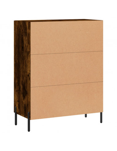 Credenza Rovere Fumo 69,5x34x90 cm in Legno Multistrato