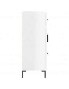 Credenza 69,5x34x90 cm in Legno Multistrato Bianco Lucido 2
