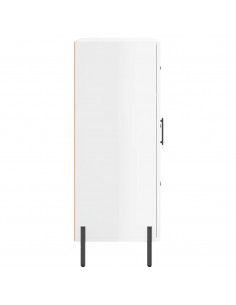 Credenza 69,5x34x90 cm in Legno Multistrato Bianco Lucido 2