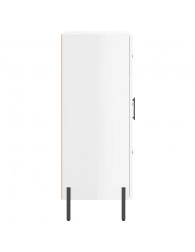 Credenza 69,5x34x90 cm in Legno Multistrato Bianco Lucido