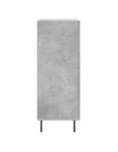 Credenza Grigio Cemento 69,5x34x90 cm in Legno Multistrato 2