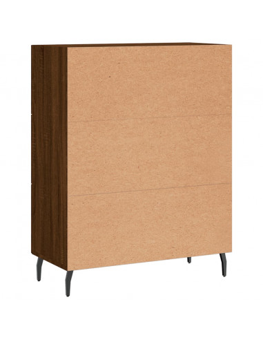 Credenza Rovere Marrone 69,5x34x90 cm in Legno Multistrato