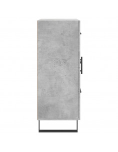 Credenza Grigio Cemento 69,5x34x90 cm in Legno Multistrato 2