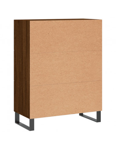 Credenza Rovere Marrone 69,5x34x90 cm in Legno Multistrato
