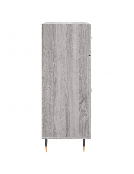 Credenza Grigio Sonoma 69,5x34x90 cm in Legno Multistrato