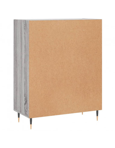 Credenza Grigio Sonoma 69,5x34x90 cm in Legno Multistrato