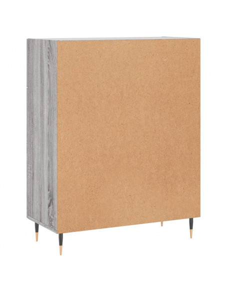 Credenza Grigio Sonoma 69,5x34x90 cm in Legno Multistrato