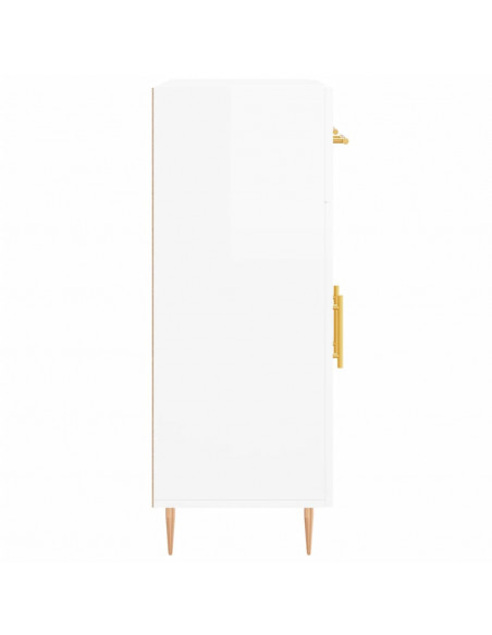 Credenza 69,5x34x90 cm in Legno Multistrato Bianco Lucido