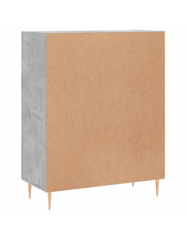 Credenza Grigio Cemento 69,5x34x90 cm in Legno Multistrato