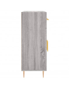 Credenza Grigio Sonoma 69,5x34x90 cm in Legno Multistrato 2