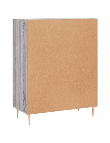 Credenza Grigio Sonoma 69,5x34x90 cm in Legno Multistrato