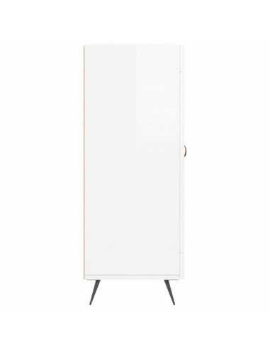 Credenza 69,5x34x90 cm in Legno Multistrato Bianco Lucido