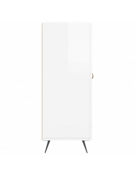 Credenza 69,5x34x90 cm in Legno Multistrato Bianco Lucido