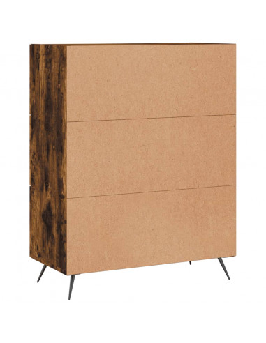 Credenza Rovere Fumo 69,5x34x90 cm in Legno Multistrato
