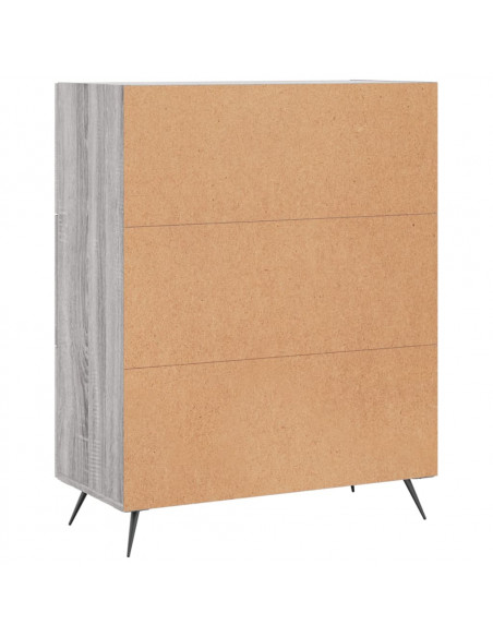 Credenza Grigio Sonoma 69,5x34x90 cm in Legno Multistrato