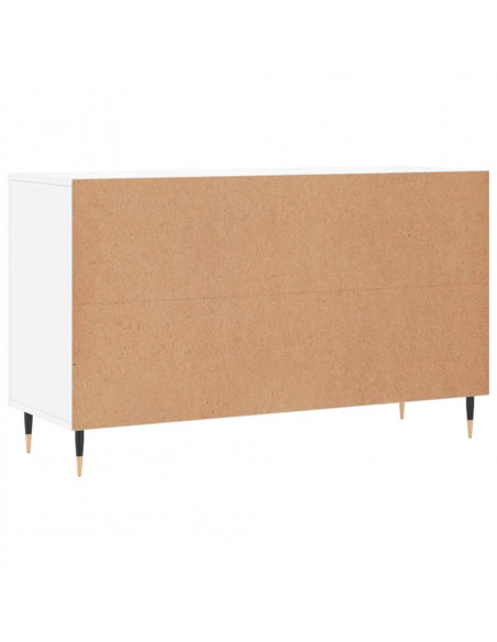 Credenza Bianco Lucido 100x36x60 cm in Legno Multistrato