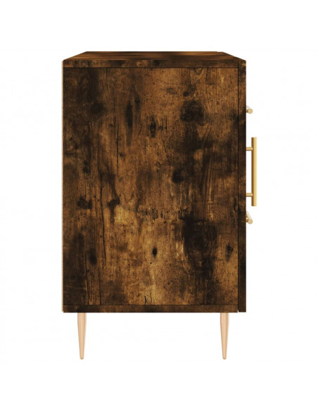 Credenza Rovere Fumo 100x36x60 cm in Legno Multistrato