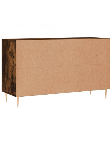 Credenza Rovere Fumo 100x36x60 cm in Legno Multistrato
