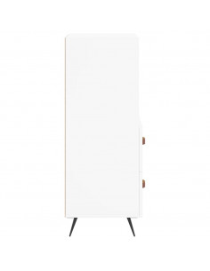 Credenza Bianca 34,5x34x90 cm in Legno Multistrato 2