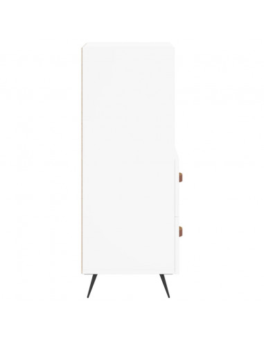 Credenza Bianca 34,5x34x90 cm in Legno Multistrato