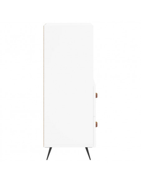 Credenza Bianca 34,5x34x90 cm in Legno Multistrato