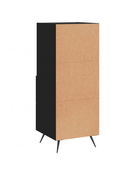 Credenza Nero 34,5x34x90 cm in Legno Multistrato