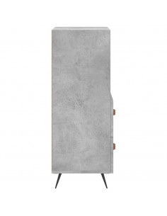 Credenza Grigio Cemento 34,5x34x90 cm in Legno Multistrato 2