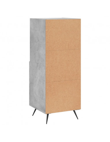 Credenza Grigio Cemento 34,5x34x90 cm in Legno Multistrato