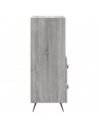 Credenza Grigio Sonoma 34,5x34x90 cm in Legno Multistrato