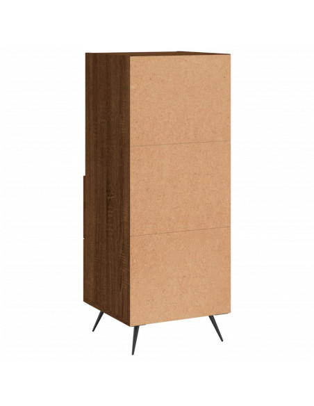 Credenza Rovere Marrone 34,5x34x90 cm in Legno Multistrato